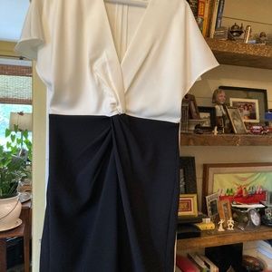 Ted Baker London, black and white short sleeve dress